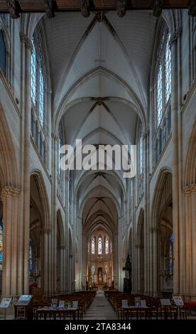 Parigi, Francia - 11 18 2023: Basilica di Saint Clotilde. Vista all'interno della basilica del Sacro cuore Foto Stock