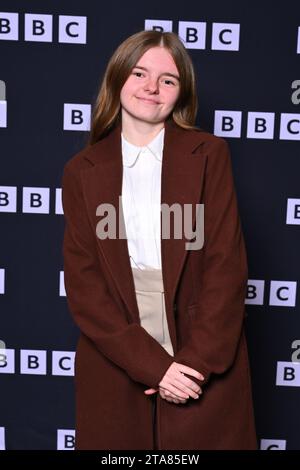 Londra, Regno Unito. 29 novembre 2023. Ellie-May Sheridan, membro del cast di Dodger, fotografato in una foto della BBC Children's Showcase, al Soho Hotel di Londra. Il credito fotografico dovrebbe essere: Matt Crossick/Empics/Alamy Live News Foto Stock