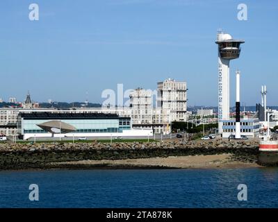 Malraux Museum and Semaphore, le Havre, Normandia, Francia Foto Stock