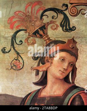 Famosi uomini d'antichità (dettaglio) 1497-1500 di Pietro Perugino Foto Stock