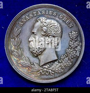 Vienna, Alexander von Auersperg Medaglia d'argento 1876, dritto. Foto Stock