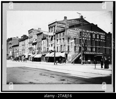 Vista prima Ellicott Square è stato costruito, Buffalo, New York Foto Stock