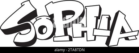 SOPHIA nome graffiti Foto Stock