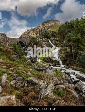 Ogwen Falls, Snowdonia, Galles del Nord Foto Stock