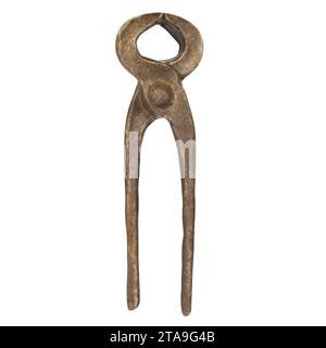 Utensile industriale isolato su sfondo bianco Foto Stock