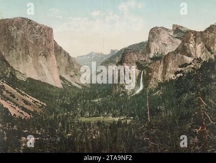 Veduta della Yosemite Valley da Artist's Point, California 1898. Foto Stock