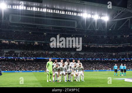 Madrid, Spagna. 29 novembre 2023. UEFA Champions League partita di calcio Real Madrid vs Napoli allo stadio Santiago Bernabeu, Madrid 29 novembre 2023. 900/Cordon Press Credit: CORDON PRESS/Alamy Live News Foto Stock