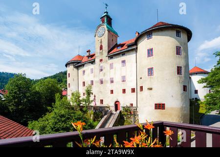Castello di Gewerkenegg, Idrija, litorale sloveno, Slovenia Foto Stock