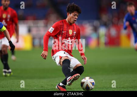 Saitama, Giappone. 29 novembre 2023. Ekanit Panya (Reds) calcio/calcio : AFC Champions League 2023-24 fase a gironi tra Urawa Red Diamonds 2-1 Wuhan Three Towns Football Club al Saitama Stadium 2002 a Saitama, Giappone . Crediti: Naoki Morita/AFLO SPORT/Alamy Live News Foto Stock