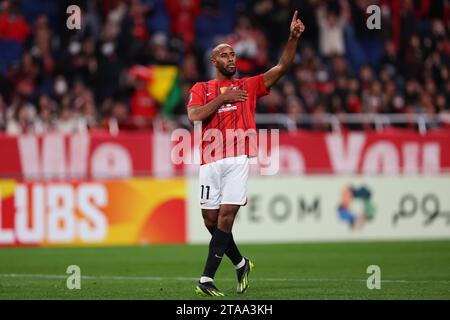 Saitama, Giappone. 29 novembre 2023. Jose Kante (Reds) calcio/calcio : AFC Champions League 2023-24 fase a gironi tra Urawa Red Diamonds 2-1 Wuhan Three Towns Football Club al Saitama Stadium 2002 a Saitama, Giappone . Crediti: Naoki Morita/AFLO SPORT/Alamy Live News Foto Stock