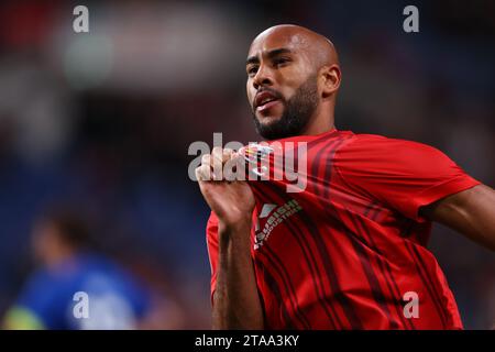Saitama, Giappone. 29 novembre 2023. Jose Kante (Reds) calcio/calcio : AFC Champions League 2023-24 fase a gironi tra Urawa Red Diamonds 2-1 Wuhan Three Towns Football Club al Saitama Stadium 2002 a Saitama, Giappone . Crediti: Naoki Morita/AFLO SPORT/Alamy Live News Foto Stock
