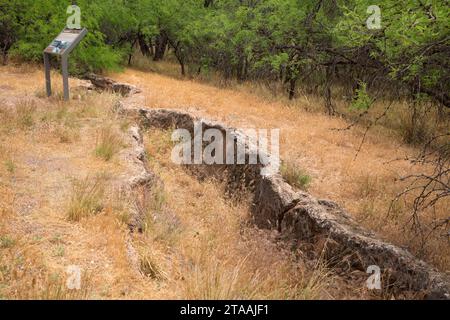 Storico canale di irrigazione a Montezuma ben, Montezuma Castle National Monument, Arizona Foto Stock