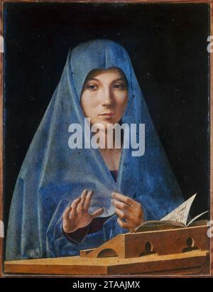 Vergine annunciate (di Antonello da Messina) - Galleria regionale della Sicilia, Palermo. Foto Stock