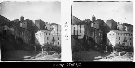 Vista Parcial de Sant Pere de Riudevitlles. Foto Stock