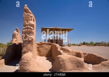 Casa grande, Casa grande Ruins National Monument, Arizona Foto Stock