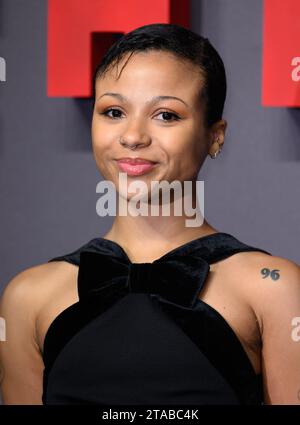 Londra, Regno Unito. 29 novembre 2023. Myha'la at the Leave the World Behind UK Screening, Londra, Regno Unito, 29 novembre 2023. Foto di Stuart Hardy/ABACAPRESS.COM Credit: Abaca Press/Alamy Live News Foto Stock