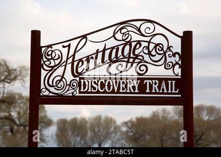 Heritage Discovery Trail gateway, Las Cienegas National Conservation Area, Arizona Foto Stock