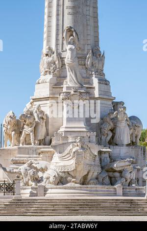 Il monumento della Marchese di Pombal a Lisbona, Portogallo. Foto Stock