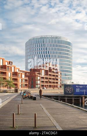 Copenhagen, Danimarca - Tip of Nordø Office building by Vilhelm Lauritzen Architects, CoBE Architects, Rambøll and Tredje Natur Foto Stock