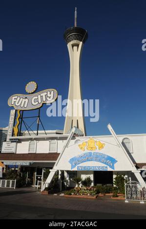 Las Vegas, Nevada, USA - 16 novembre 2011: Cappella per matrimoni Chapel of the Bells a Las Vegas. Foto Stock