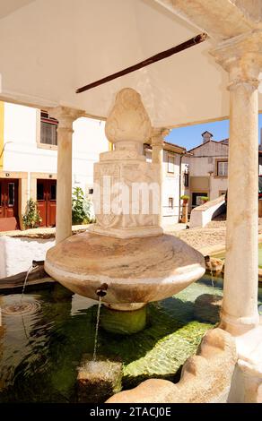 Castelo de vide, Fonte da Vila (rinascimentale) nel quartiere ebraico. Portalegre, Alentejo, Portogallo. Foto Stock