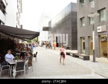 Vaduz, Liechtenstein - 02 giugno 2017: Vita quotidiana nel centro di Vaduz, Liechtenstein. Foto Stock