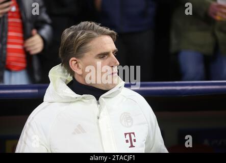 München, Deutschland 29. Novembre 2023: Fussball, Herren, Champions League, 5.Spieltag, Saison 2023/2024, FC Bayern München - FC Kopenhagen, Allianz Arena Christoph Freund, Sportdirektor (FC Bayern München) Kopf, Oberkörper Foto Stock