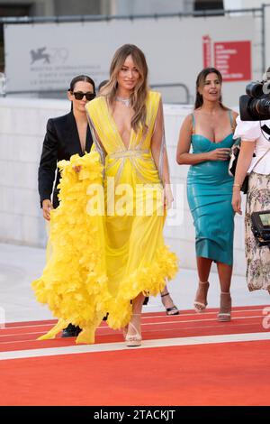 Lido di Venezia, 5 settembre 2022 - Olivia Wilde partecipa al Red carpet della Mostra del Cinema di Venezia. Crediti: Luigi de Pompeis / Alamy Live News Stock Photo Foto Stock