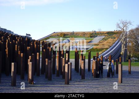 Nuovo Museo di Etnografia, VarosLiget, Parco cittadino, Budapest, Ungheria Foto Stock