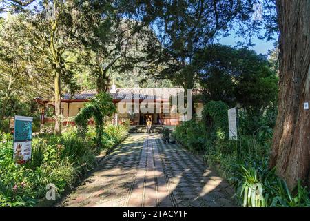 L'ingresso al museo Quinta de Bolívar, l'ex casa di Simón Bolívar, a Bogotá, Colombia Foto Stock