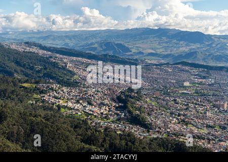 Vista su Bogotá dal monte Montserrate in Colombia Foto Stock