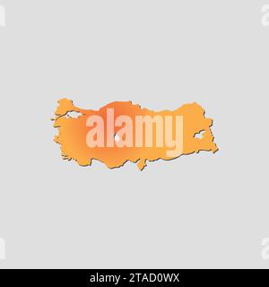 Mappa dettagliata della Turchia Illustrazione Vettoriale