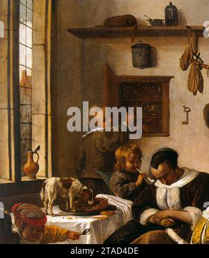 In Luxury, Beware (Detail) 1663 di Jan Steen Foto Stock