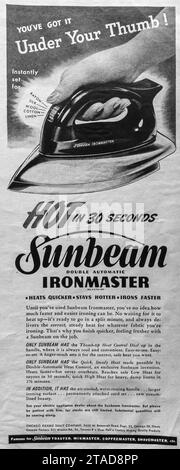 1945 annuncio Sunbeam ironmaster Foto Stock