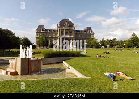 Losanna, Svizzera - 5 giugno 2017: Palazzo di giustizia, tribunale distrettuale di Losanna. Foto Stock