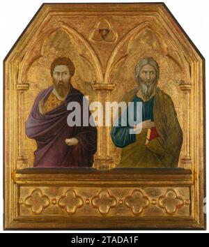 STS Bartholomew e Andrew 1325-28 di Ugolino di Nerio Foto Stock