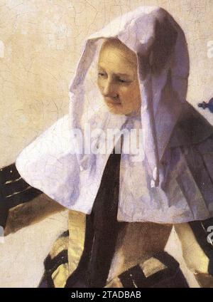 Young Woman with a Water Jug (dettaglio) 1660-62 di Johannes Vermeer Foto Stock