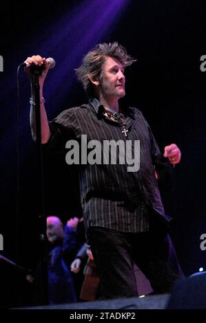 Italia Milano 2009-06-13: Shane MacGowan cantante del gruppo Pogues al Rock in Idro ,Festival musicale dal vivo all'Idroscalo di Milano Foto Stock