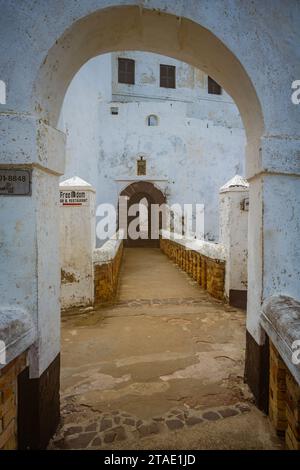 Ingresso al Castello di Elmina, Ghana Foto Stock