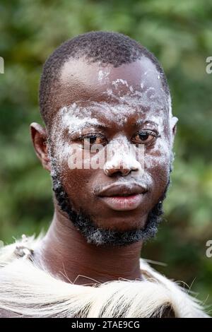 Senegal, Casamance, Cap Kirring, wrestler Foto Stock