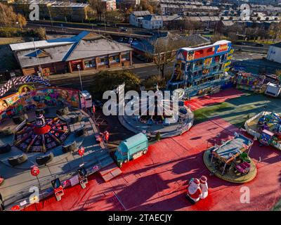 Stoke on Trent, Winter Wonderland Aerial Drone Birdseye View DJI Mini 4 Pro, di alta qualità Foto Stock