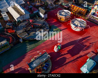 Stoke on Trent, Winter Wonderland Aerial Drone Birdseye View DJI Mini 4 Pro, di alta qualità Foto Stock