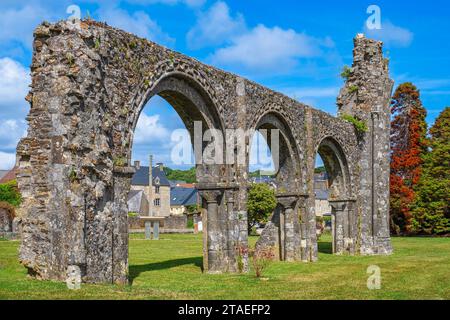 Francia, Manche, Cotentin, Bricquebec, resti dell'ex chiesa di Notre-Dame Foto Stock