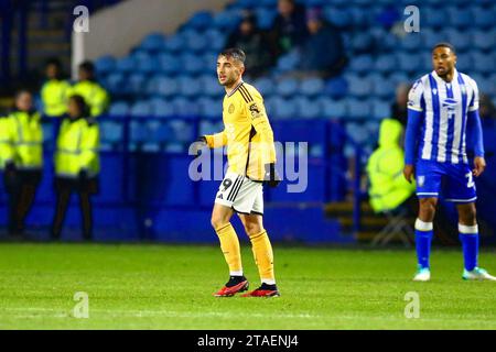 Hillsborough Stadium, Sheffield, Inghilterra - 29 novembre 2023 Yunus Akgun (29) di Leicester City - durante la partita Sheffield mercoledì contro Leicester City, EFL Championship, 2023/24, Hillsborough Stadium, Sheffield, Inghilterra - 29 novembre 2023 crediti: Arthur Haigh/WhiteRosePhotos/Alamy Live News Foto Stock