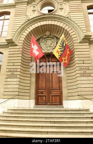 Palazzo di giustizia a Ginevra, Svizzera Foto Stock