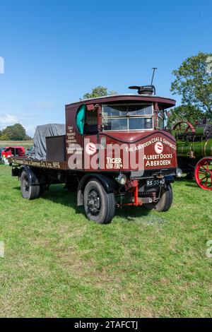 Drayton.Somerset.Regno Unito.18 agosto 2023. Un carro a vapore Super Sentinel restaurato del 1924 è in mostra ad un evento agricolo di Yesterdays Foto Stock