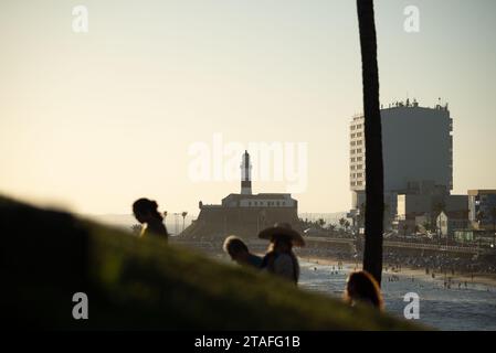 Salvador, Bahia, Brasile - 12 novembre 2023: Vista del faro di barra nella città di Salvador, Bahia. Foto Stock