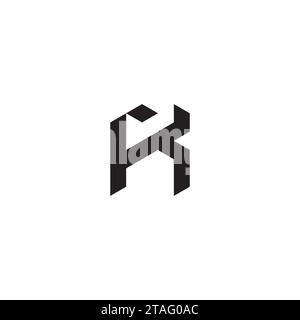 Lettere iniziali del logo FK con design professionale di alta qualità che si adatta bene a qualsiasi supporto di stampa Illustrazione Vettoriale