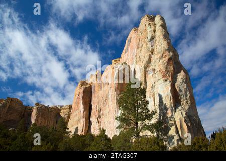 Iscrizione Rock dall'iscrizione Rock Trail, El Morro monumento nazionale, Nuovo Messico Foto Stock