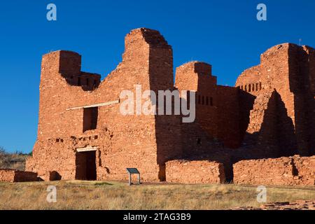 Nuestra Senora de la Purisima Concepcion de Quarai, Unità Quarai, Salinas Pueblo Missions National Monument, Nuovo Messico Foto Stock